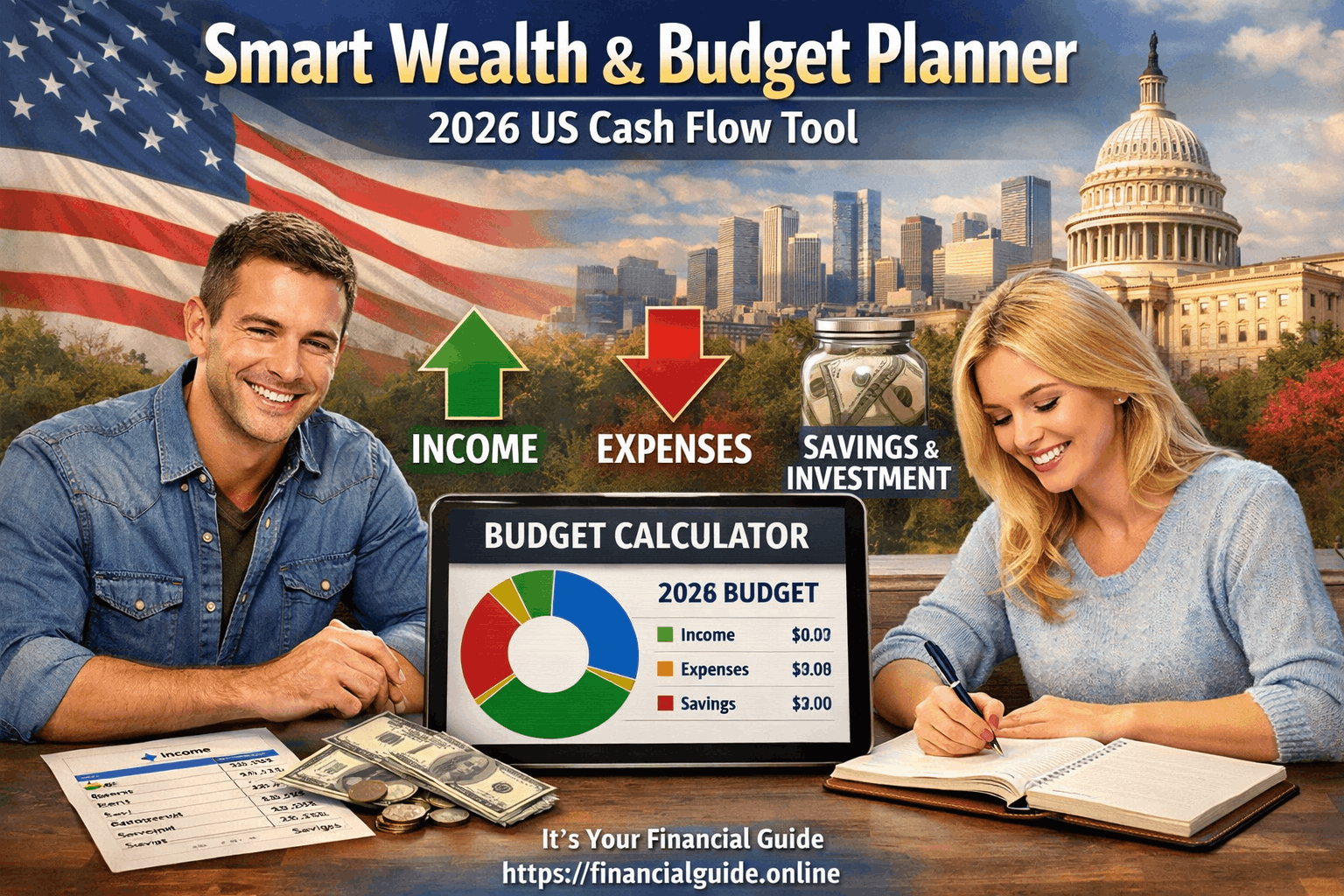 Smart Wealth & Budget Planner: 2026 US Cash Flow Tool