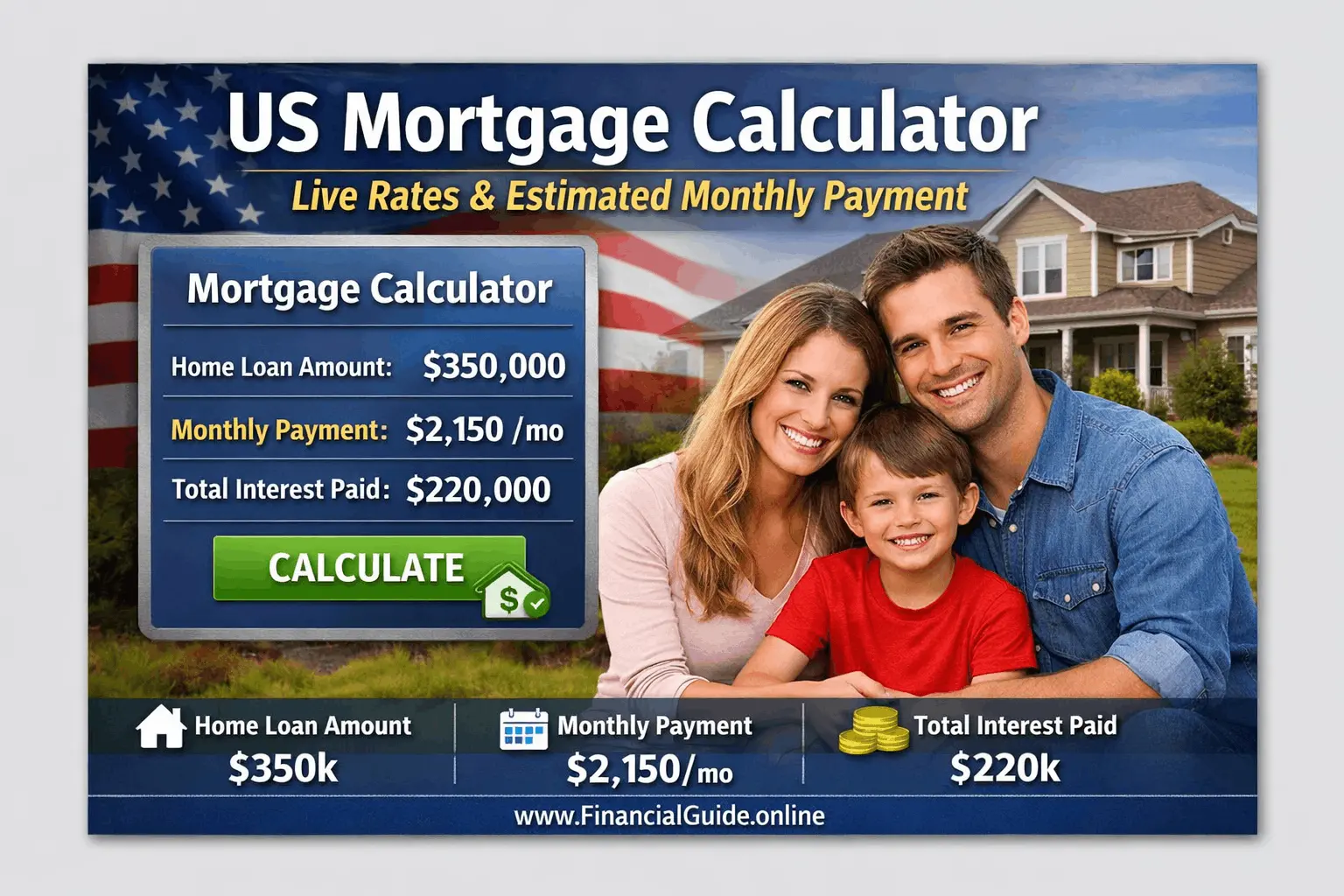 US Mortgage Calculator: Live Rates Estimated Monthly Payment